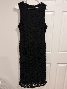 h&m black crochet dress Amazing H&M Limited Edition Black Maxi Crochet-look Lace Slit Dress sz S !!